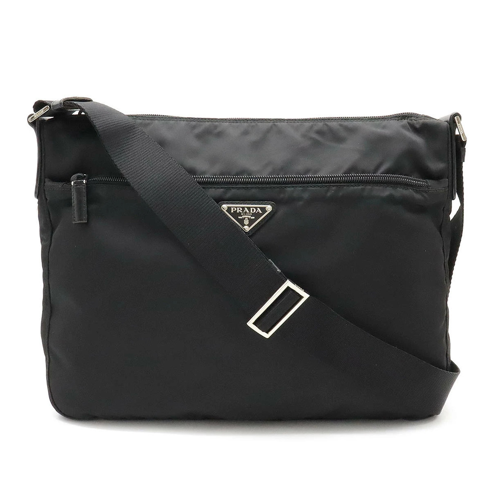 Prada VELA SPORT Messenger Crossbody Leather NERO Black